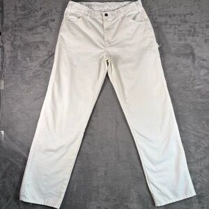 Dickies Relaxed Carpenter Work Pants Men's 34x34 White Straight Utility Painter